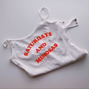 EXPRESS Saturday’s and Mimosas bodysuit XS